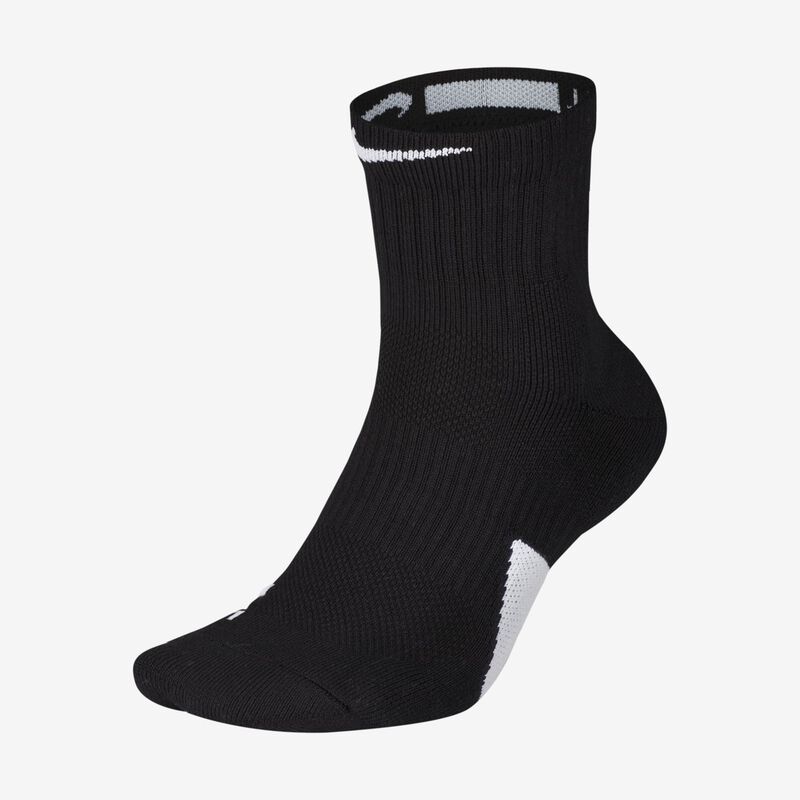 Nike Elite Mid, Negro/Blanco/Blanco, hi-res