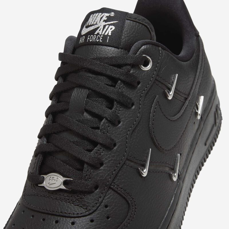 Nike Air Force 1 ’07 LX, Negro/Negro/Plata metalizado/Negro, hi-res