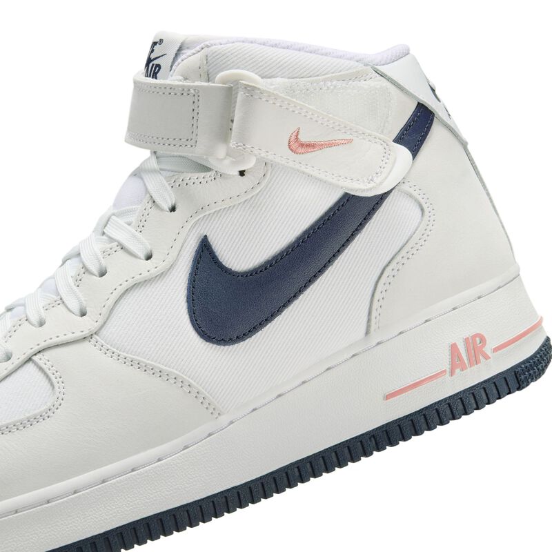 Nike Air Force 1 Mid '07, Polvo De Estrellas Blanco Cumbre/Obsidiana-Rojo, hi-res