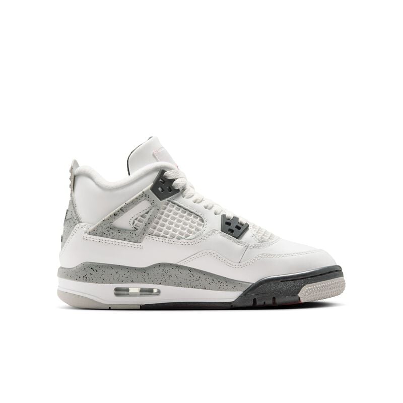 Air Jordan 4 Retro, Blanco Cumbre/Cemento Gris/Negro/Fuego Rojo, hi-res