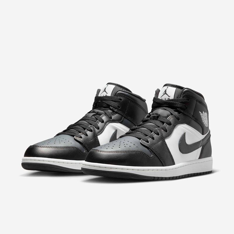 Air Jordan 1 Mid, Negro/Blanco Cumbre/Sombrío Apagado, hi-res