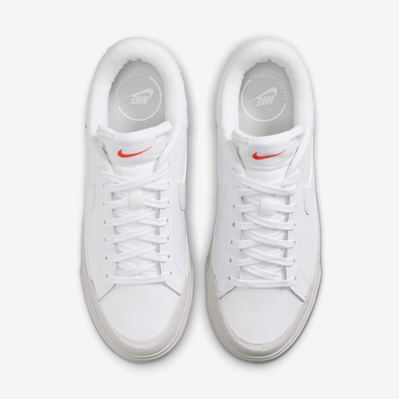 Nike Court Legacy Lift, Blanco/Rojo Picante/Blanco Cumbre/Polvo Fotón, hi-res