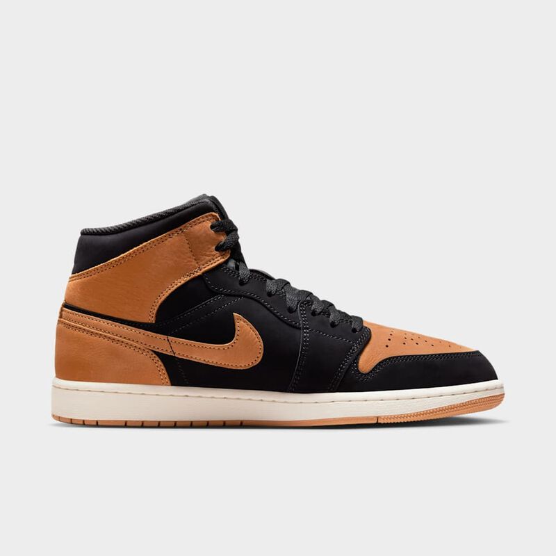 Air Jordan&nbsp;1 Mid SE, Negro/Rojo universitario/Vela/Lino, hi-res