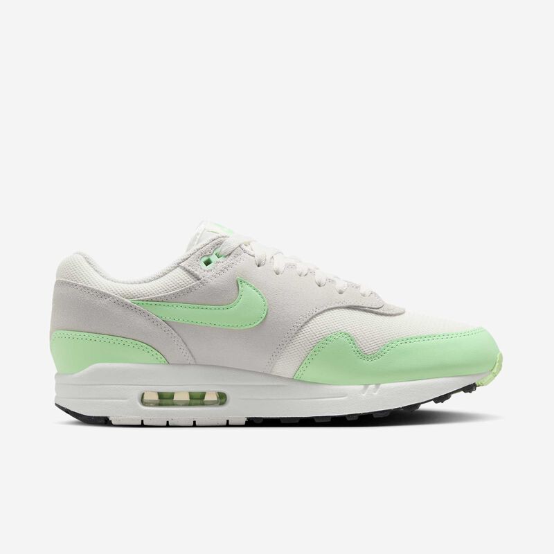 Nike Air Max 1 Essential, Blanco Cumbre/Polvo Fotón/Negro/Verde Vapor, hi-res