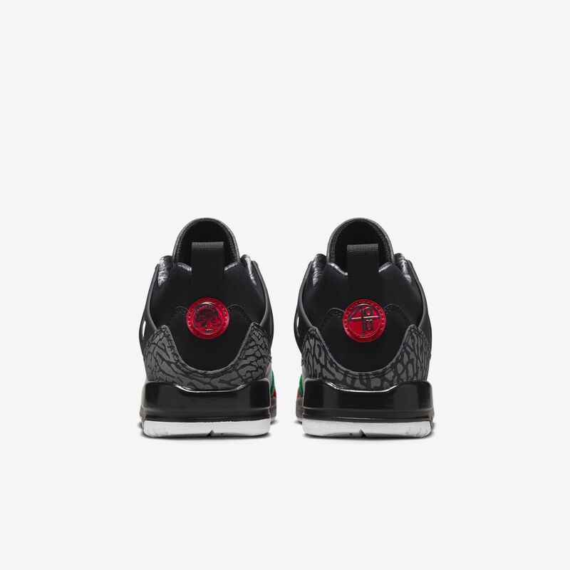Jordan Spizike Low, Negro/Verde Clásico/Blanco/Rojo Universitario, hi-res