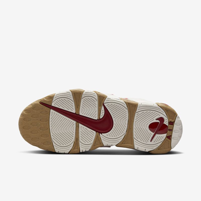 Nike Air More Uptempo, Fantasma/Marrón Claro Goma/Transparente/Rojo Gimnasio, hi-res