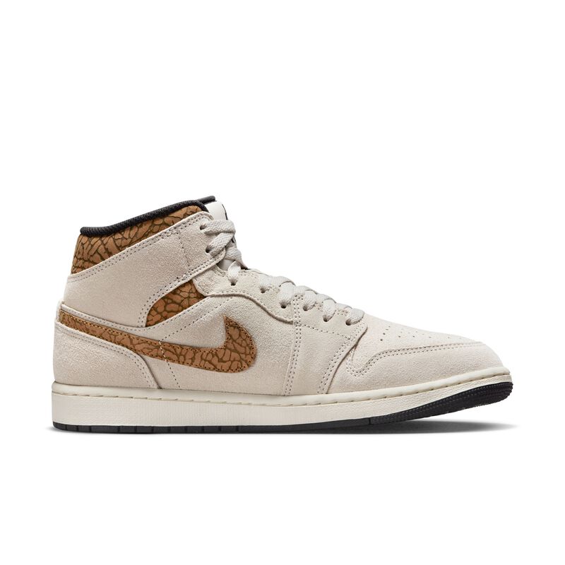 Air Jordan 1 Mid SE, Marrón Orewood claro/Blanco/Bronceado británico claro/Oro metalizado, hi-res