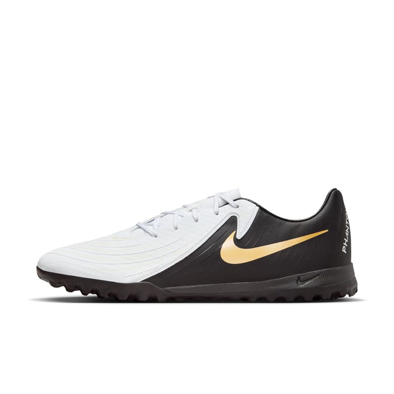 Nike Phantom GX 2 Academy, Blanco/Negro-Mtlc Gold Coin, hi-res