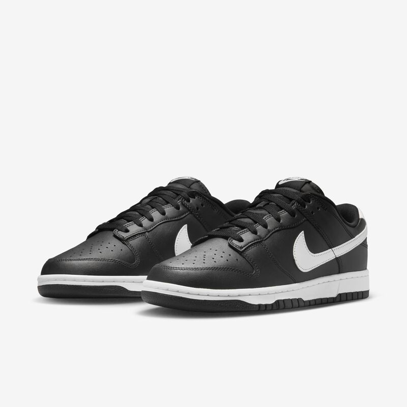 Nike Dunk Low Retro, Negro/Negro/Blanco/Blanco, hi-res