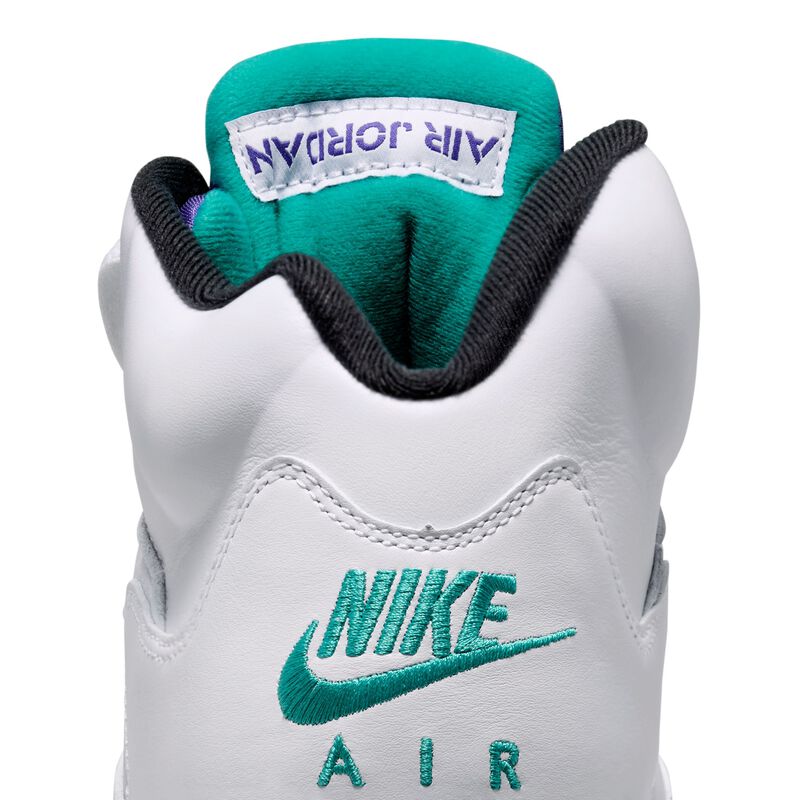 Air Jordan 5 Retro Grape, Blanco/Nueva Esmeralda-Uva Hielo-Negro, hi-res