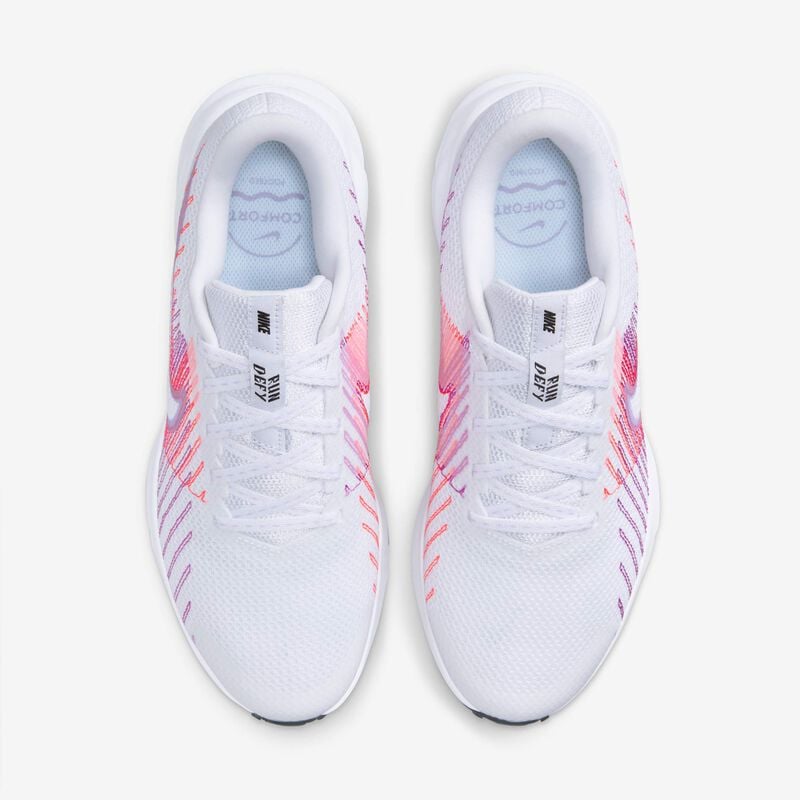Nike Run Defy, Blanco/Carmesí Brillante/Vívido Púrpura/Hortensias, hi-res