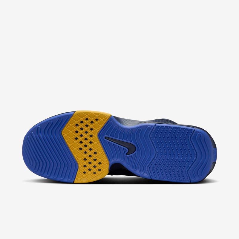 LeBron Witness 8, Azul Marino Medianoche/Dorado Universitario/Gris Humo Claro/Hiperreal, hi-res