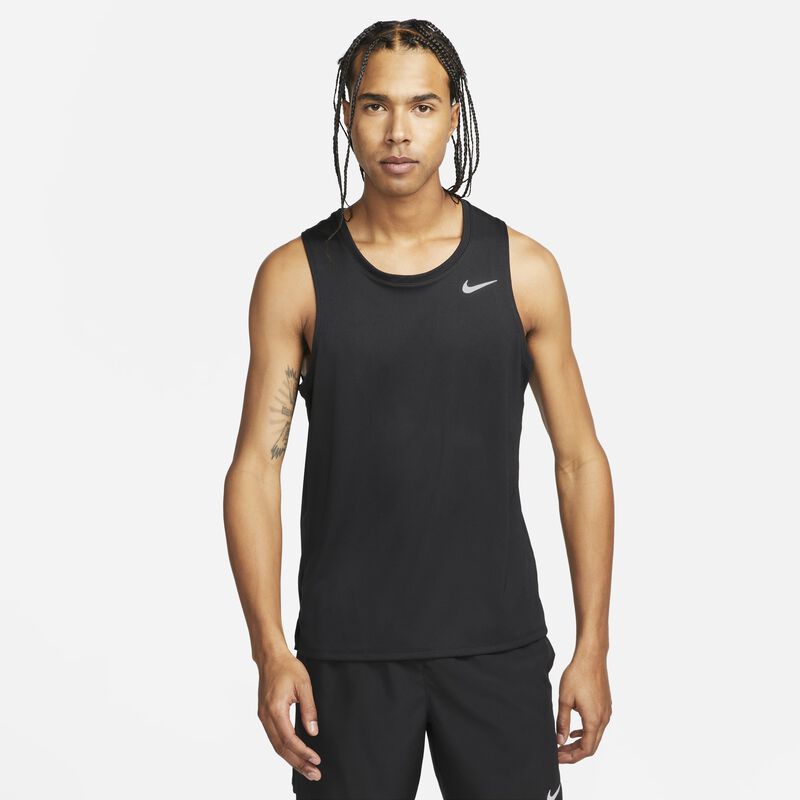 Nike Miler, Negro/Silvato reflectante, hi-res