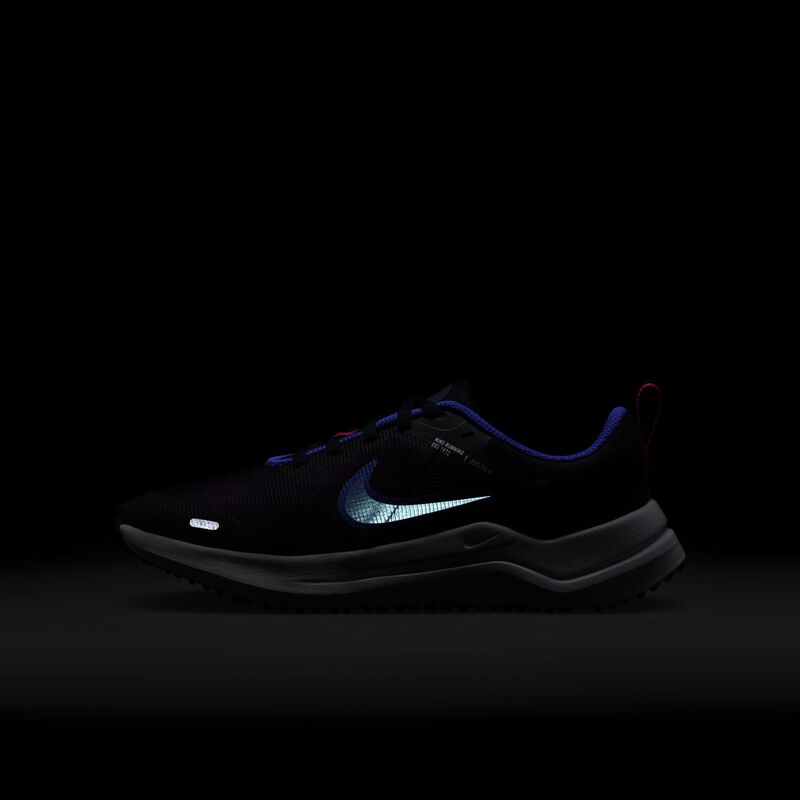 Nike Downshifter 12, Obsidiana oscuro/Rosa feroz/Ultramarino claro/Blanco, hi-res