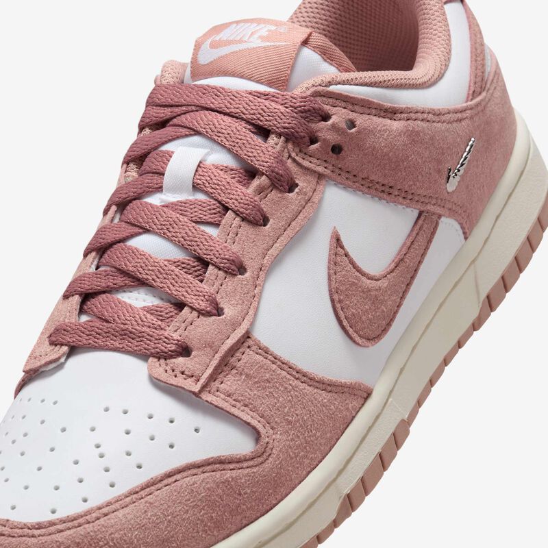 Nike Dunk Low, Blanco/Rosa Partícula-Vela-Plata Metalizada, hi-res
