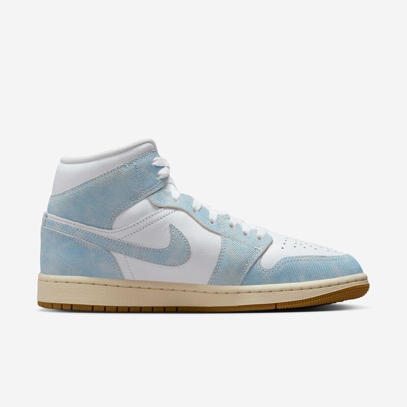 Air Jordan 1 Mid SE, Blanco/Vela/Marrón claro goma/Azul gastado, hi-res