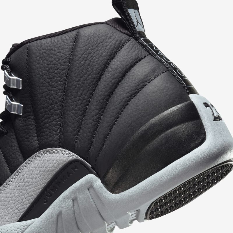 Air Jordan 12 Retro, Negro/Blanco/Gris Lobo, hi-res