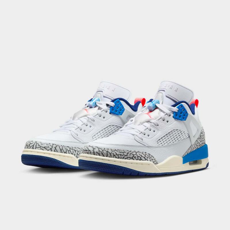 Jordan Spizike Low, Blanco/Lava Caliente-Platino Puro-Azul Vac&iacute;o-Azul Foto, hi-res