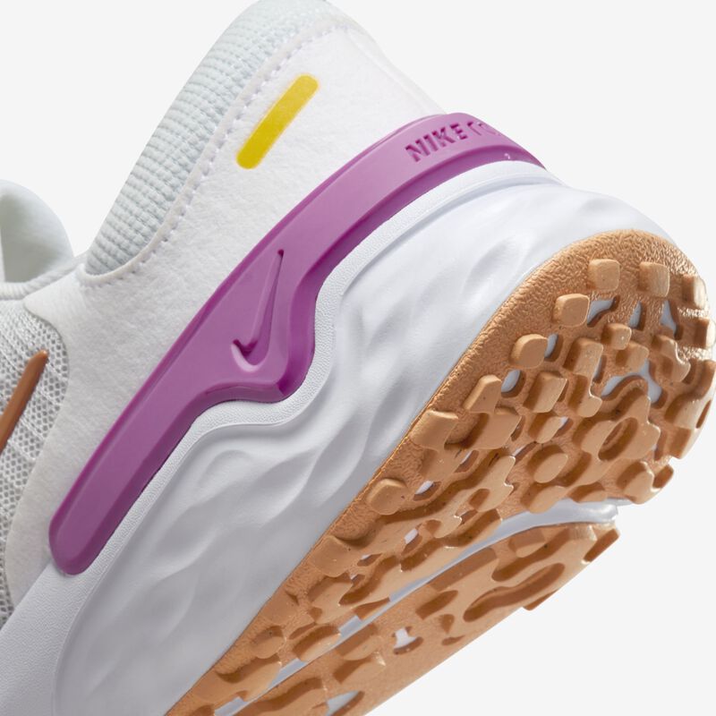 Nike Renew Run 4, Blanco/Polvo fotón/Sueño fucsia/Marrón ámbar, hi-res