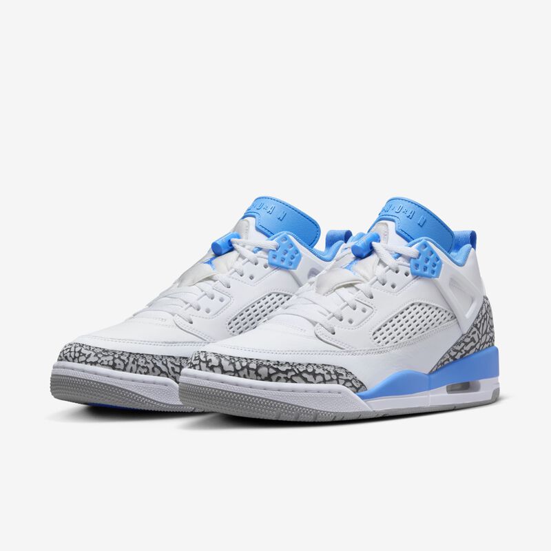 Jordan Spizike Low, Blanco/Azul Universitario-Gris Lobo, hi-res