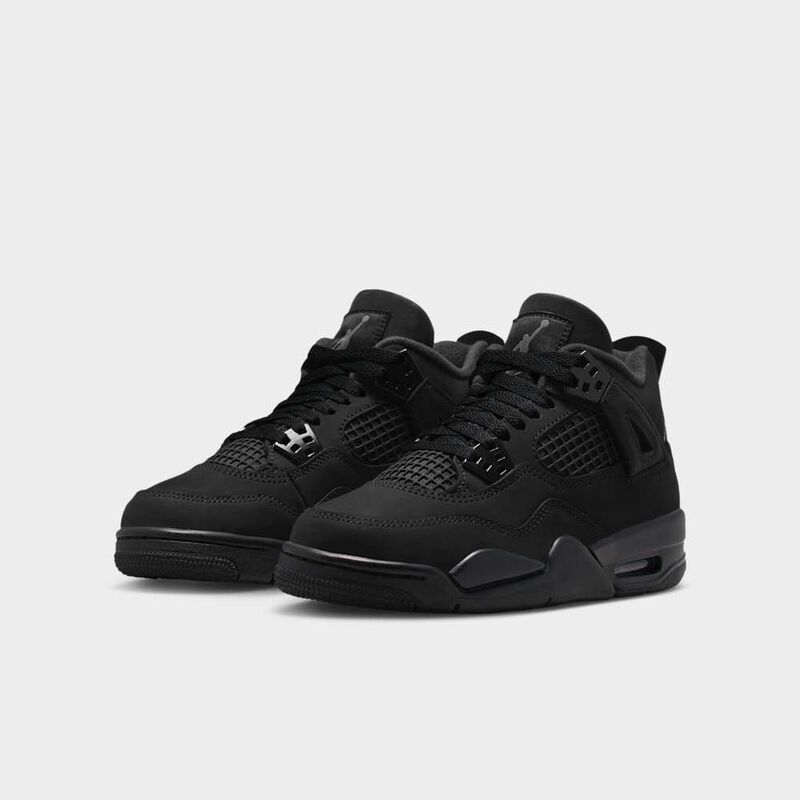 Air Jordan 4 Retro, Negro/Negro-Lit Grafito, hi-res