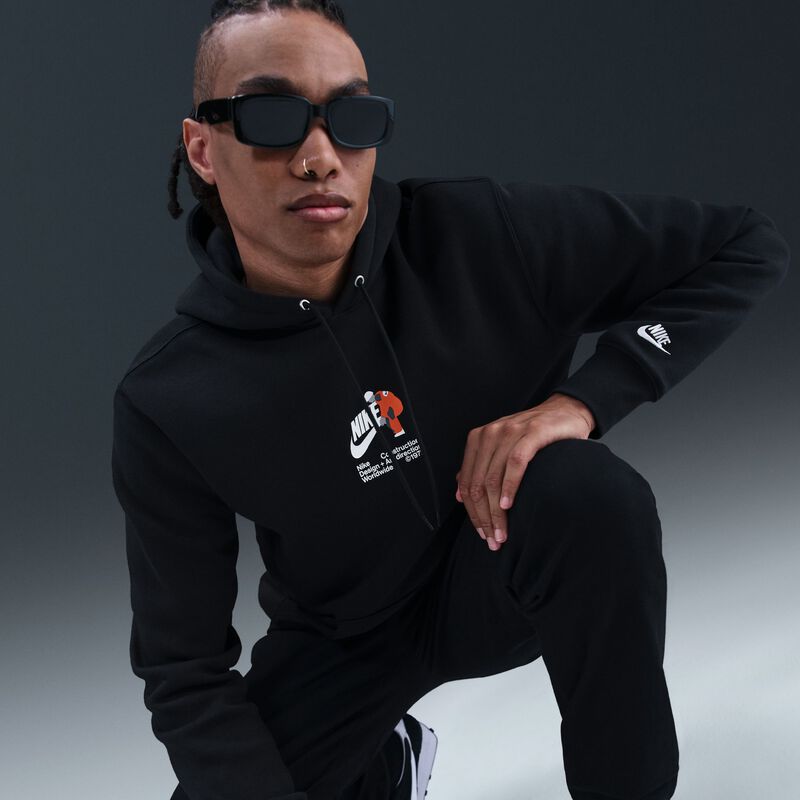 Polera Nike Sportswear Club, Negro, hi-res