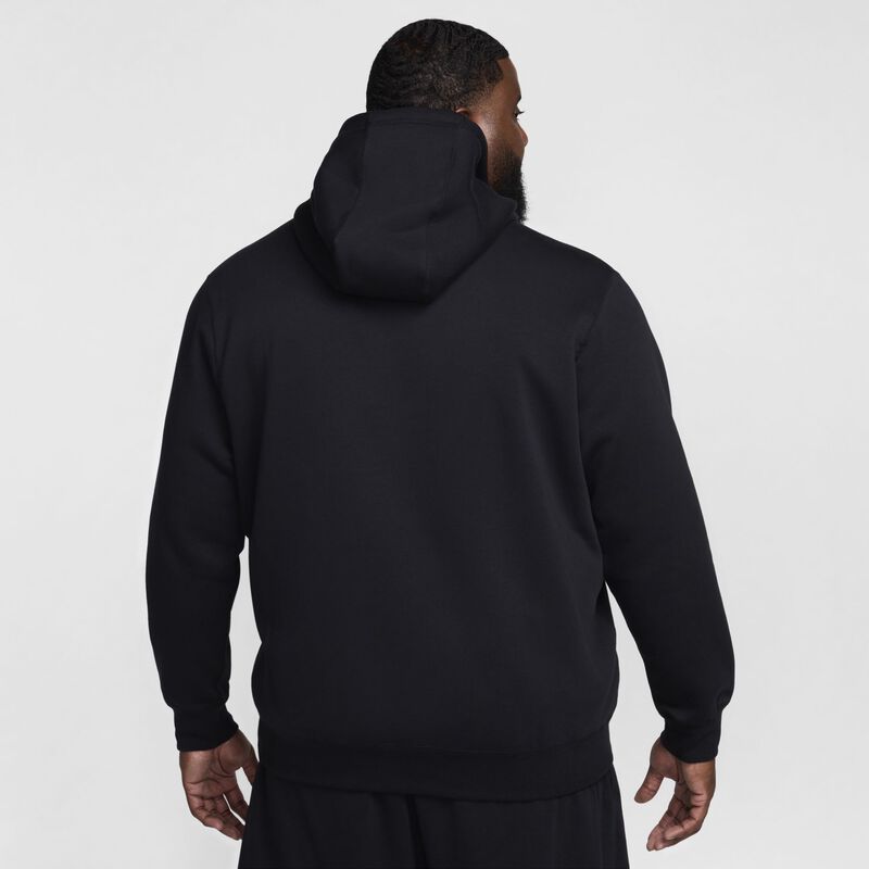 Nike Club Fleece, Negro/Naranja de seguridad, hi-res