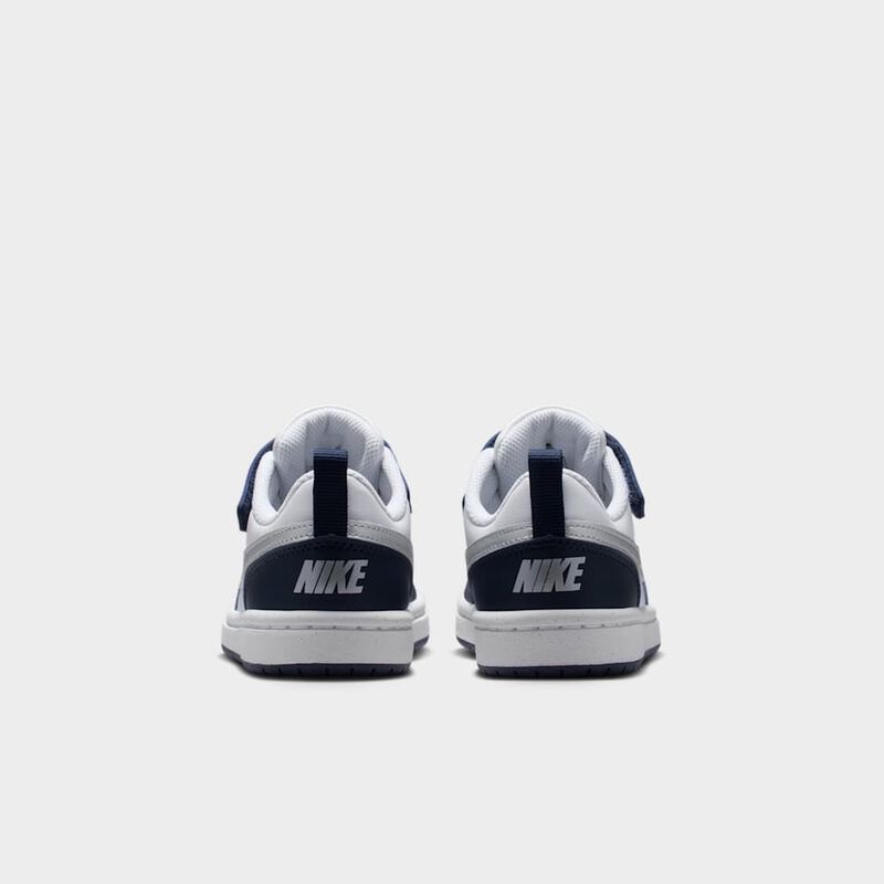 Nike Court Borough Low Recraft, Blanco/Met&aacute;lico Plata-Profundo Noche-Medianoche Azul Marino, hi-res