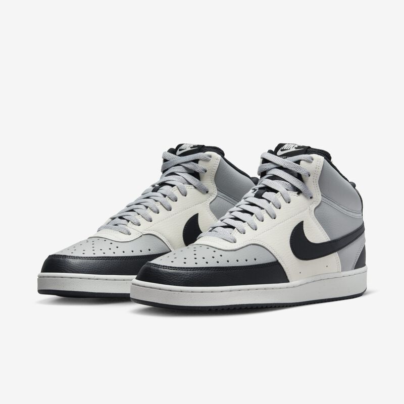 Nike Court Vision Mid Next Nature, Gris Humo Claro/Vela/Negro, hi-res