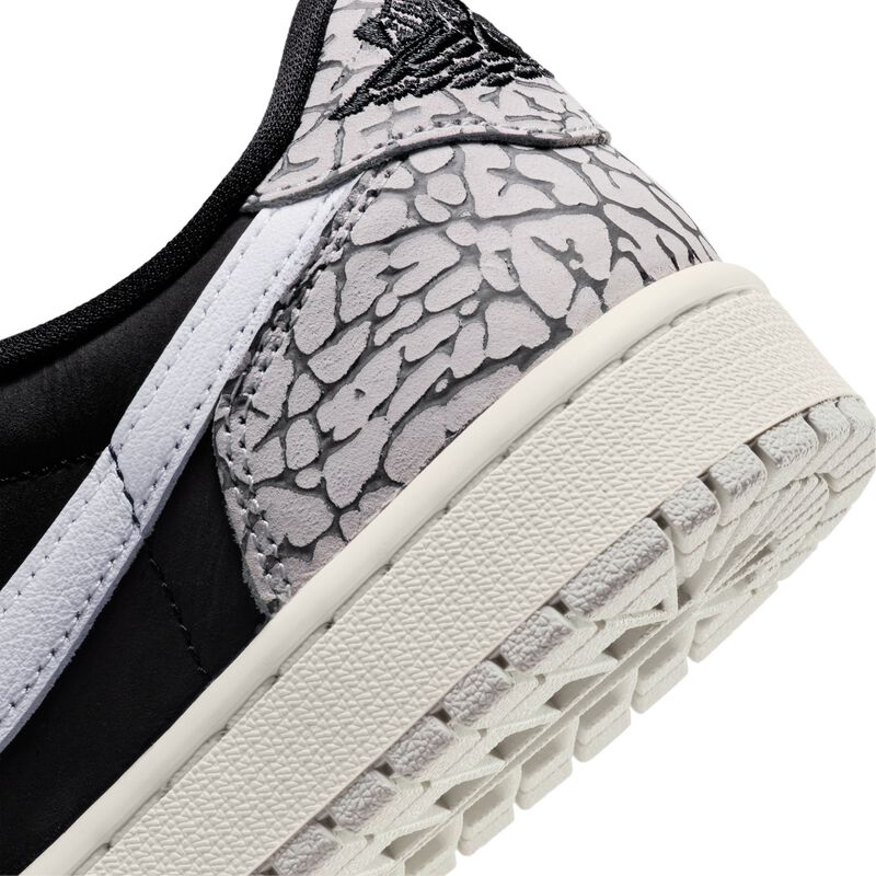 Air Jordan 1 Low OG, Negro/Gris técnico/Blanco/Muselina, hi-res
