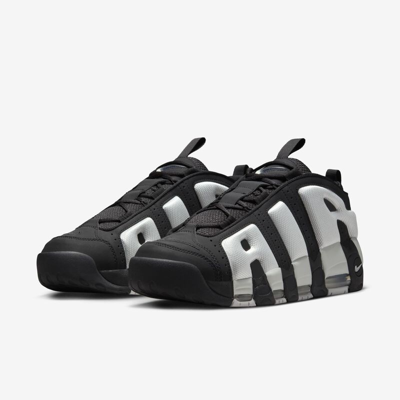 Nike Air More Uptempo Low, Negro/Plata Metalizado/Polvo De Fotones, hi-res