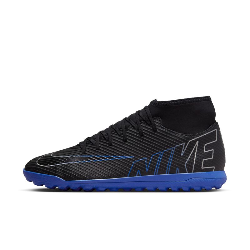 Nike Mercurial Superfly 9 Club TF, Negro/Hiperroyal/Cromo, hi-res