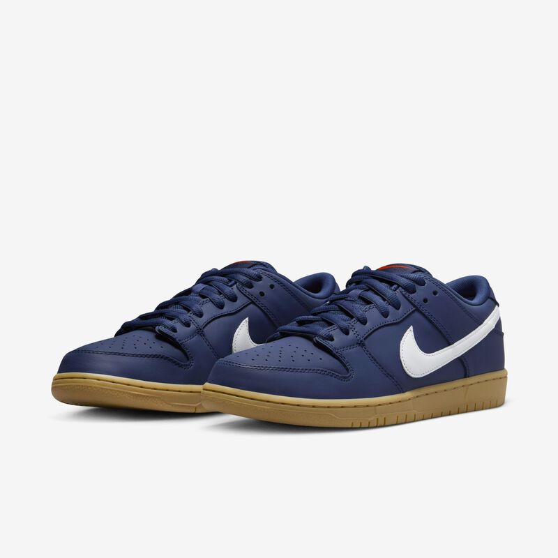 Nike SB Dunk Low Pro, Azul Marino/Azul Marino/Goma Marrón Claro/Blanco, hi-res