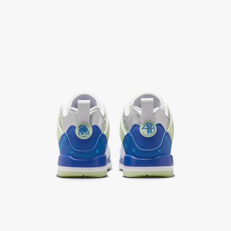 Jordan Spizike Low Sneaker School, Blanco/Volt Tinte/Plata Metalizado/Hiper Royal, hi-res