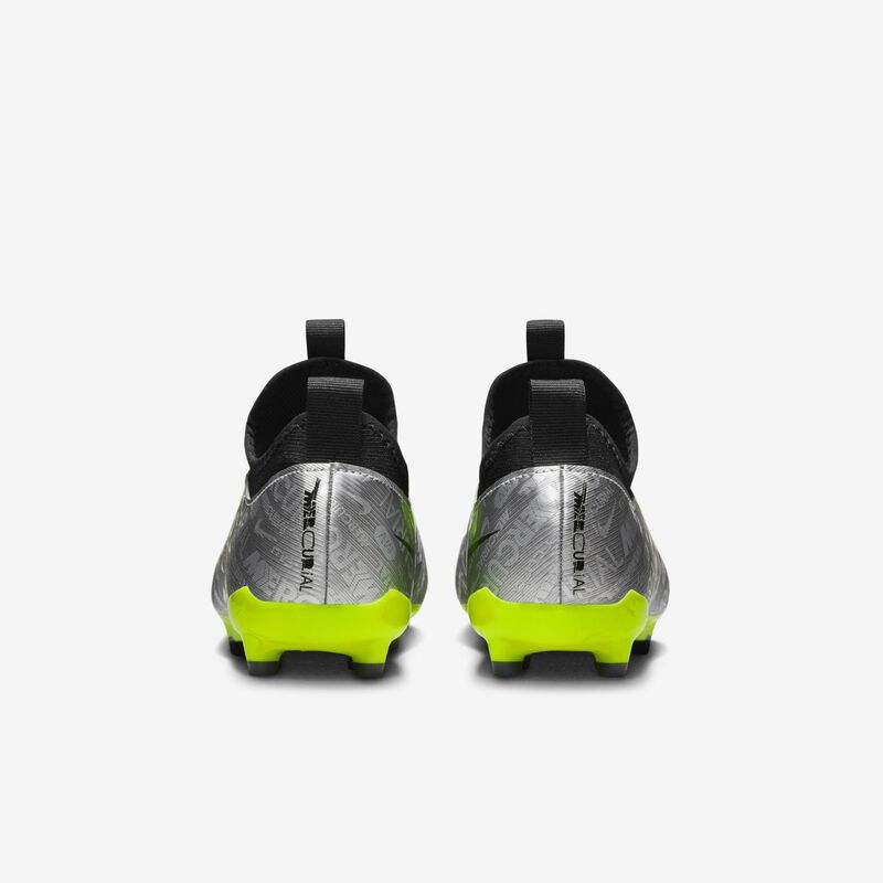 Nike Jr. Zoom Mercurial Vapor 15 Academy XXV MG, Plata metalizado/Negro/Voltio/Voltio, hi-res