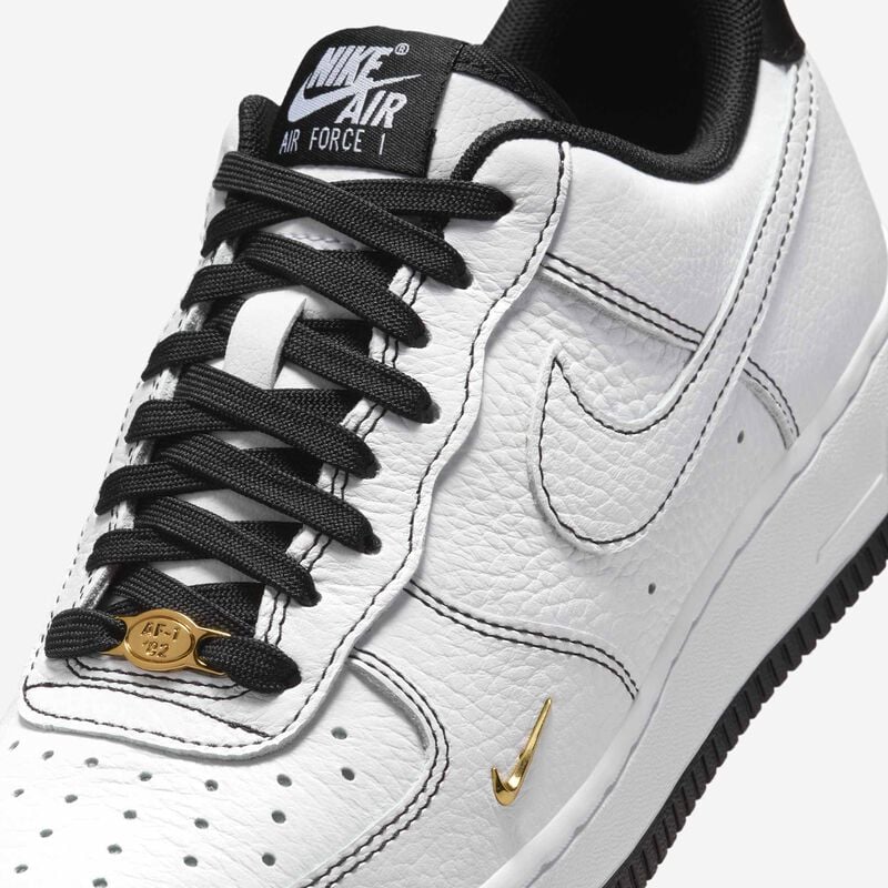 Nike Air Force 1 '07 Mini Jewel, Blanco/Negro-Oro Metalizado, hi-res