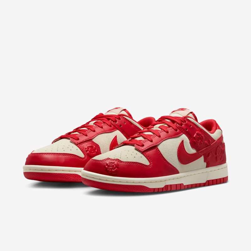 Nike Dunk Low, Leche De Coco/Marfil Pálido/Negro/Rojo Universitario, hi-res