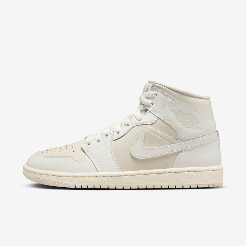 Air Jordan 1 Mid, Blanco/Rojo Fuego/Gris Cemento/Negro, hi-res