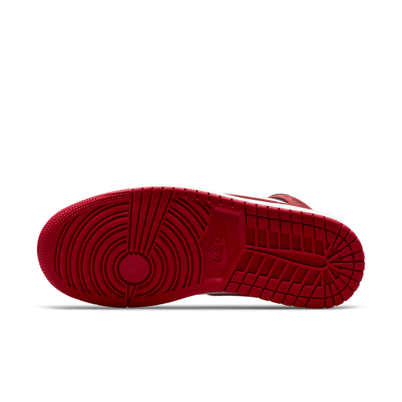 Air Jordan 1 Mid, Negro/Blanco/Rojo gimnasio, hi-res