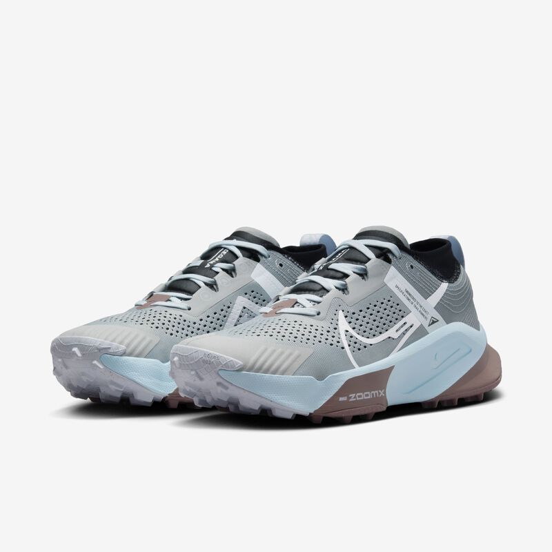 Nike ZoomX Zegama, Gris ahumado claro/Negro/Azul glaciar/Blanco, hi-res