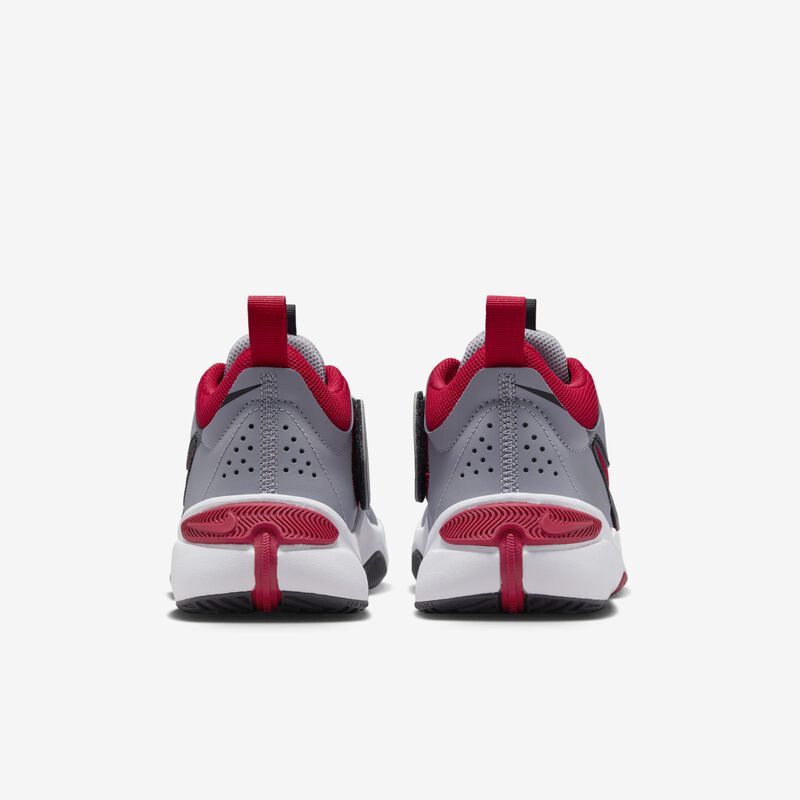 Nike Team Hustle D 11, Gris Cemento/Rojo Gimnasio-Negro-Blanco, hi-res