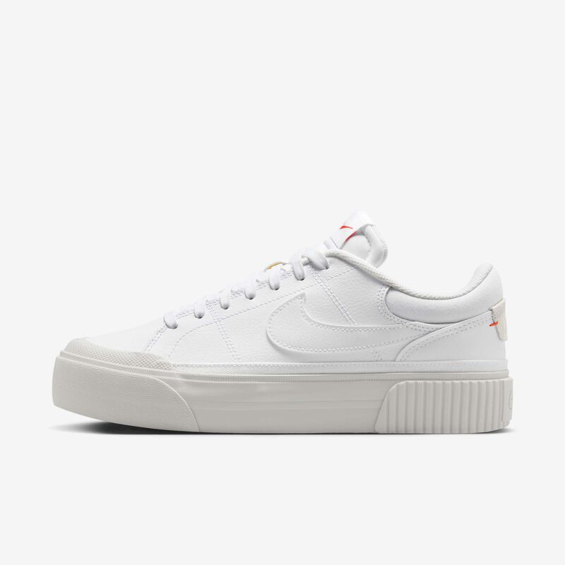 Nike Court Legacy Lift, Blanco/Rojo Picante/Blanco Cumbre/Polvo Fotón, hi-res