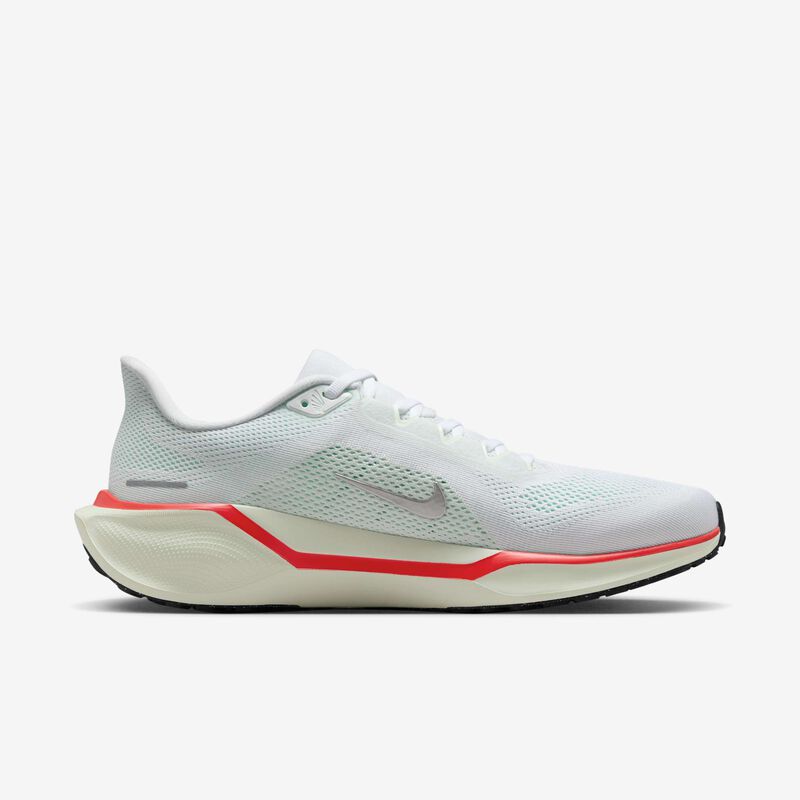 Nike Pegasus 41, Blanco/Barely Green/Carmesí brillante/Plata metalizado, hi-res