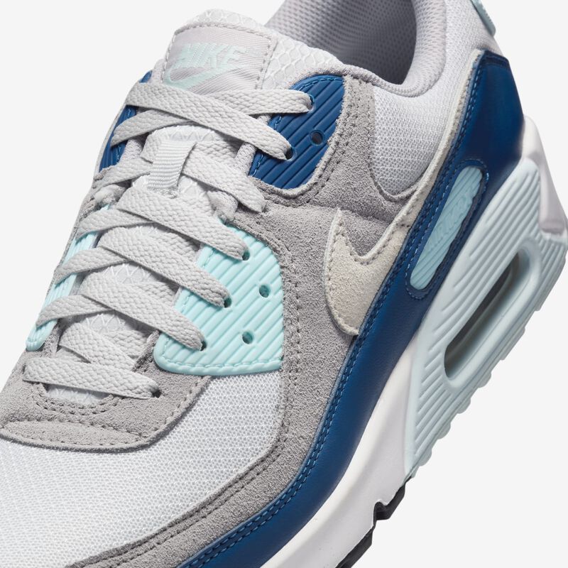 Nike Air Max 90, Platino Puro/Blanco-Azul Glaciar, hi-res
