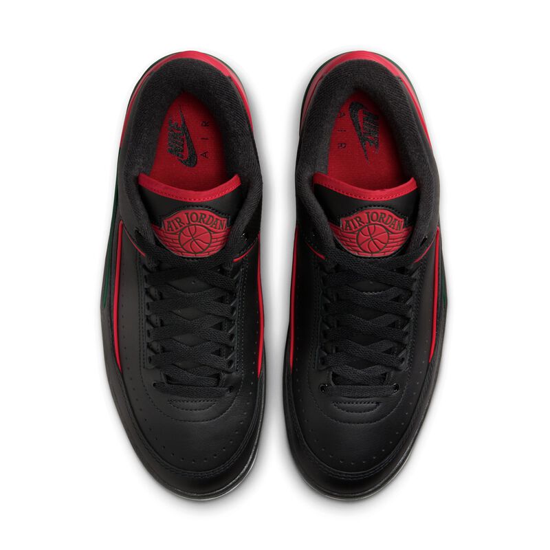 Air Jordan 2 Retro Low "Origins", Negro/Abeto/Gris cemento/Rojo pasión, hi-res