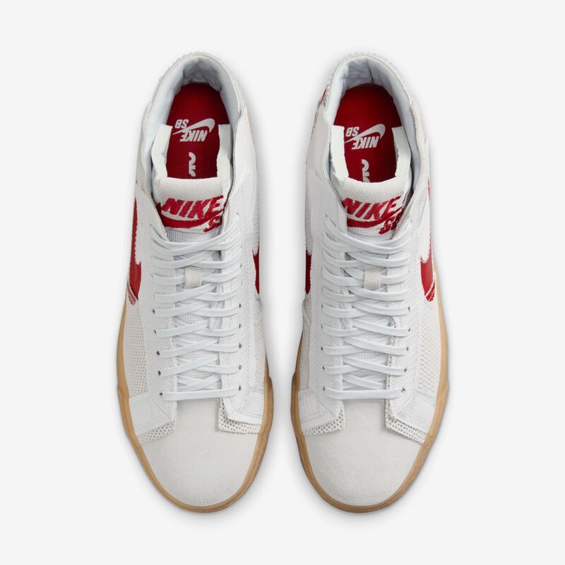 Nike SB Zoom Blazer Mid Premium, Blanco cumbre/Platino puro/Blanco cumbre/Rojo universitario, hi-res