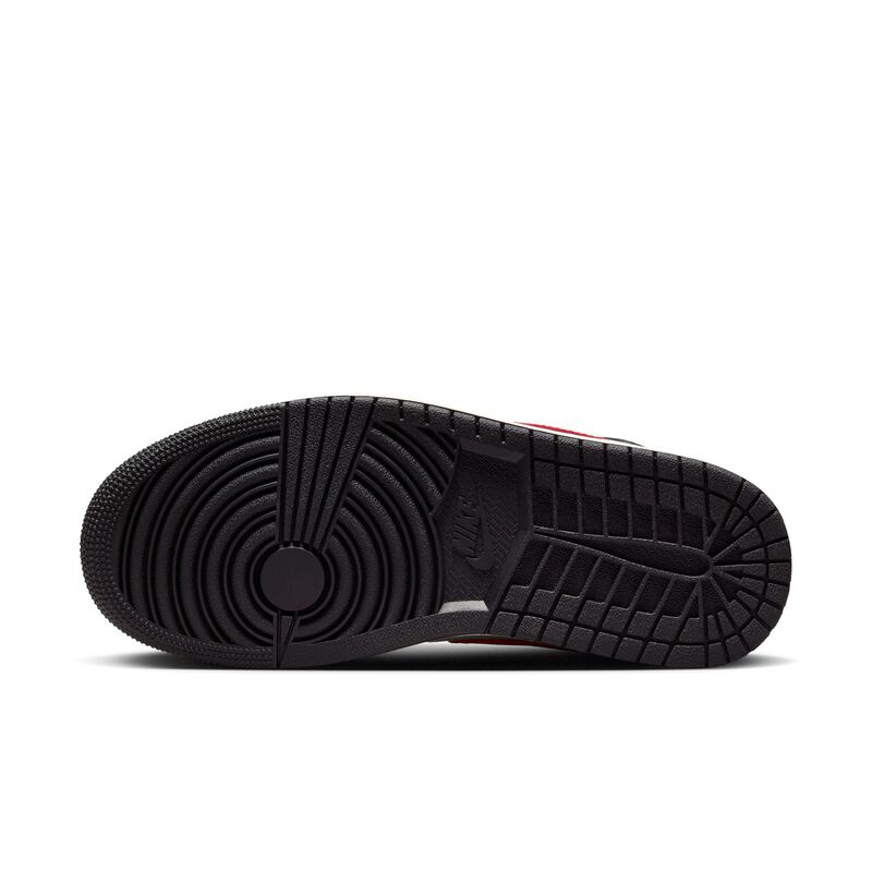 Air Jordan 1 Mid, Negro/Gris universitario/Vela/Rojo gimnasio, hi-res