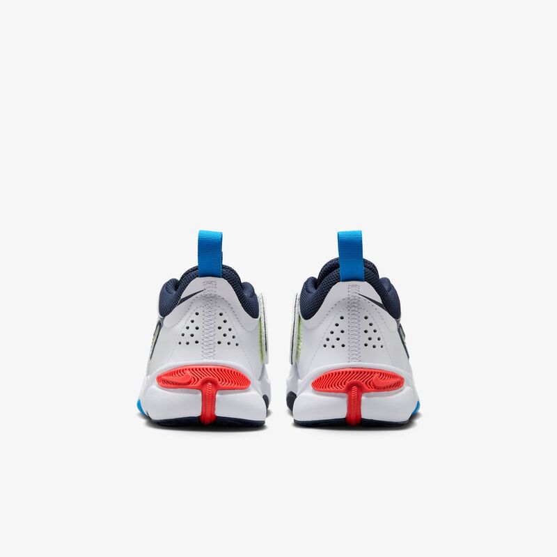 Nike Team Hustle D 11, Blanco/Carmesí Brillante/Azul Foto/Toque De Limón Claro, hi-res