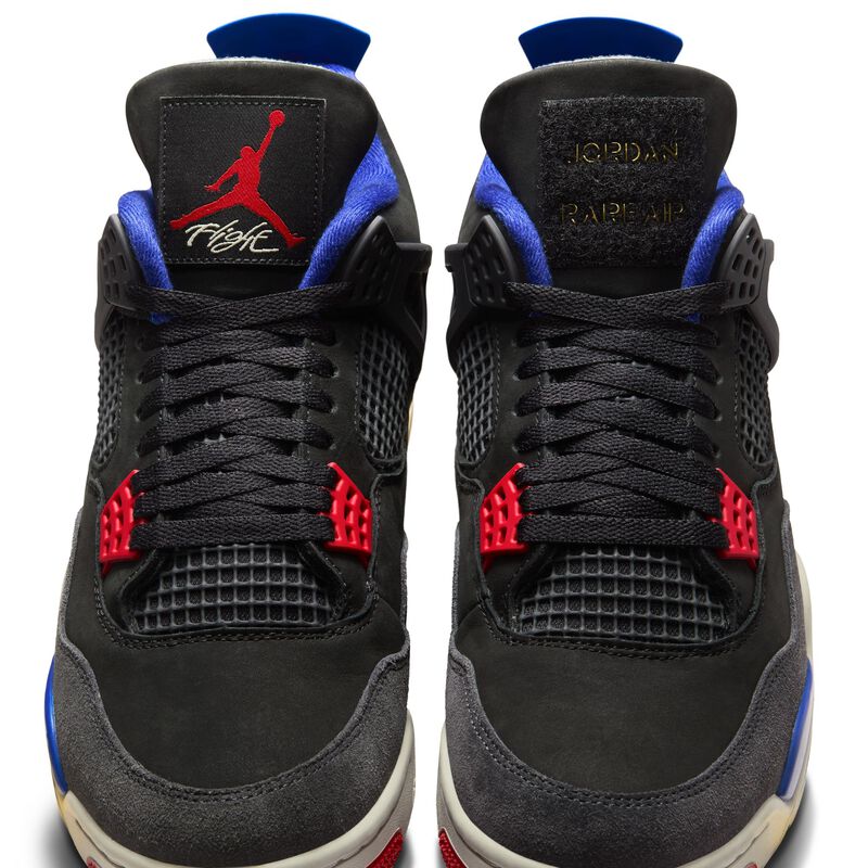 Air Jordan 4 Retro "Bred Reimagined", Negro/Rojo Fuego-Azul Real Profundo-Oscuro Gris Humo-Gris Técnico, hi-res
