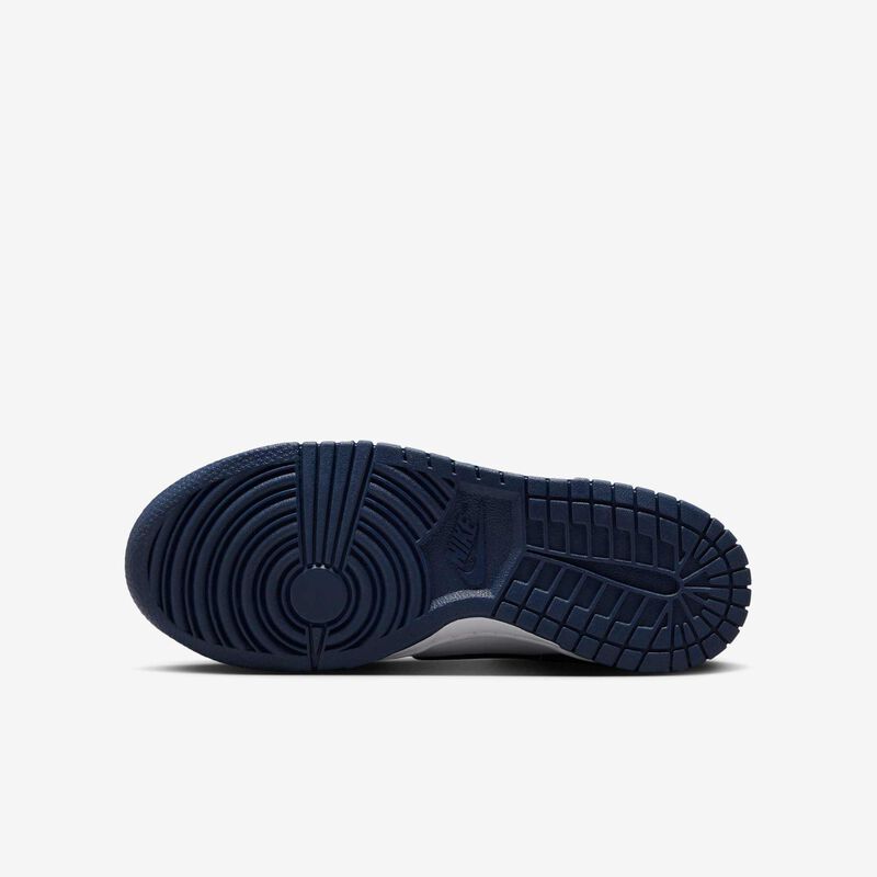 Nike Dunk Low, Blanco/Blanco/Azul Marino Medianoche, hi-res